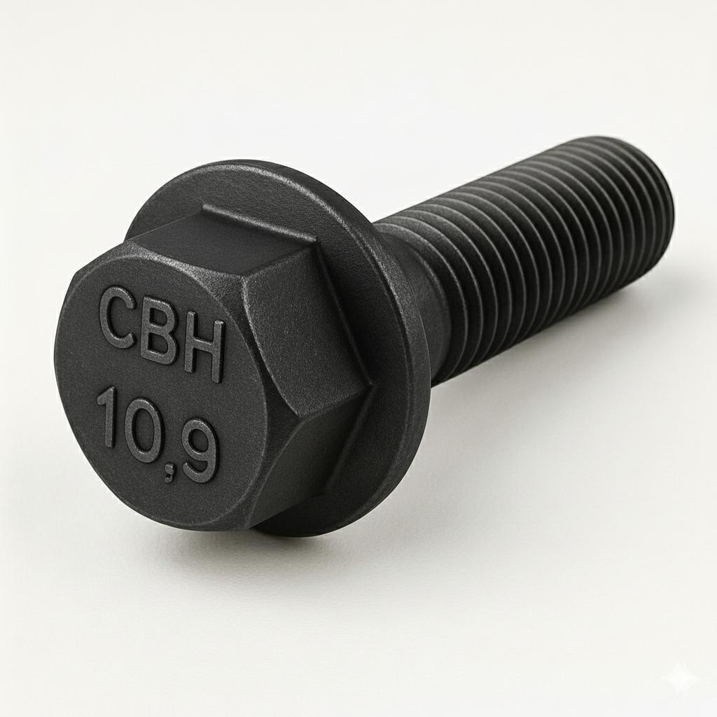 HEX FLANGE BOLT-(DIN 6921)-FULL THREAD-M5 X 0.8 X 10M-GRADE 10.9