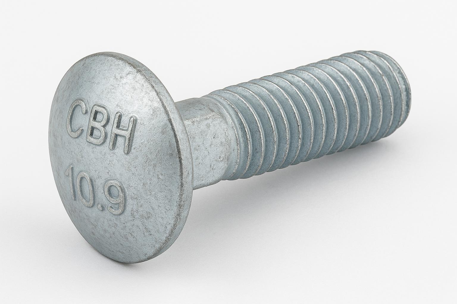 ROUND HEAD SQUARE NECK CARRIAGE BOLT-(DIN 603)-HALF THREAD-M20 X 2.5 X 180M-GRADE 10.9