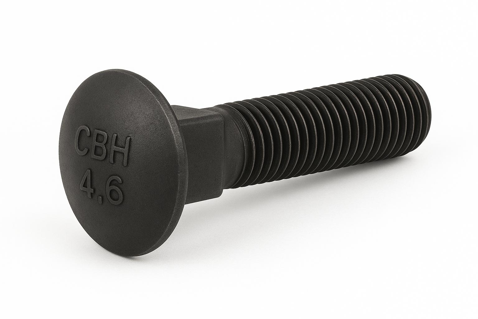 ROUND HEAD SQUARE NECK CARRIAGE BOLT-(DIN 603)-HALF THREAD-M5 X 0.8 X 16M-GRADE 4.6