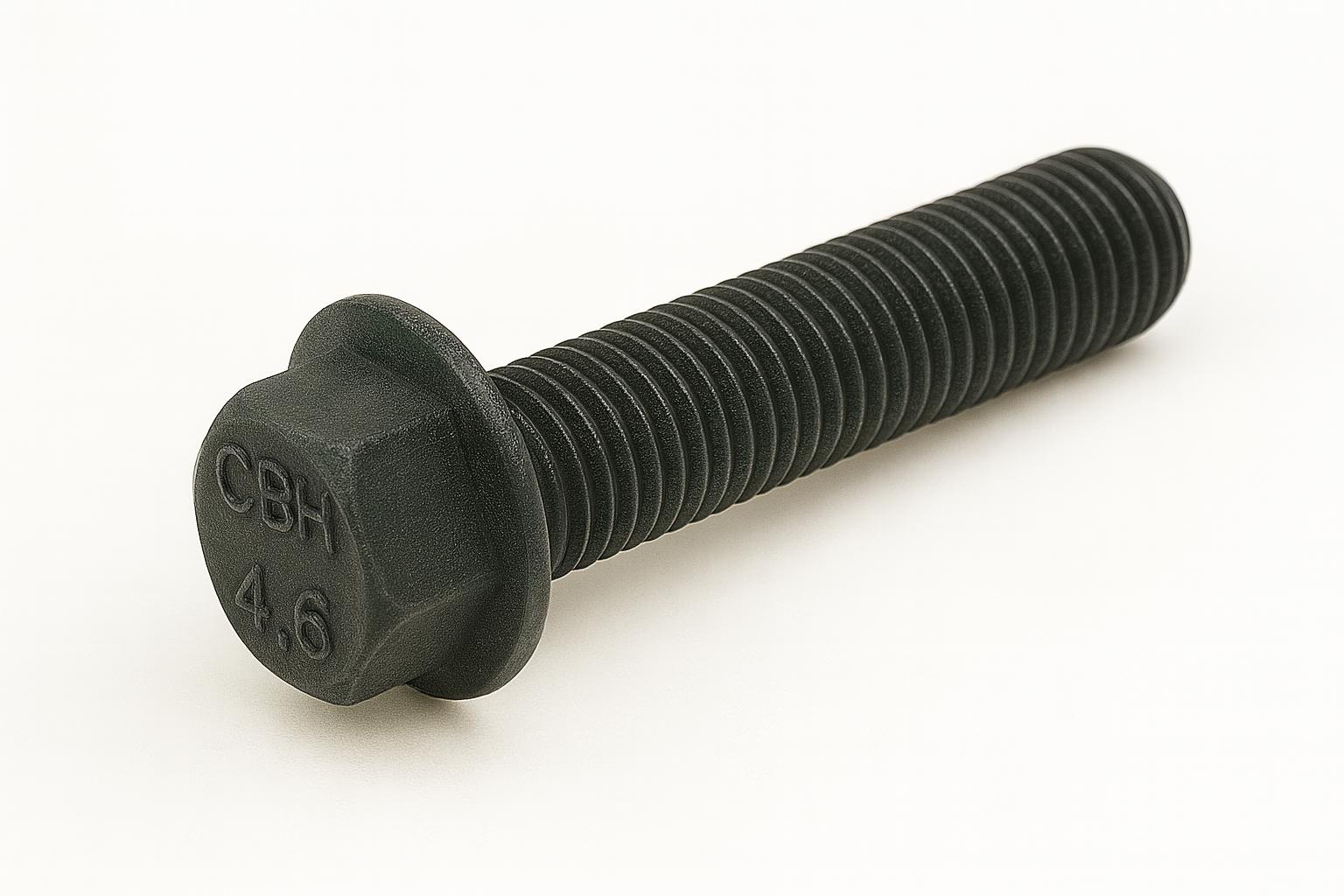 HEX FLANGE BOLT-(DIN 6921)-FULL THREAD-M5 X 0.8 X 10M-GRADE 4.6