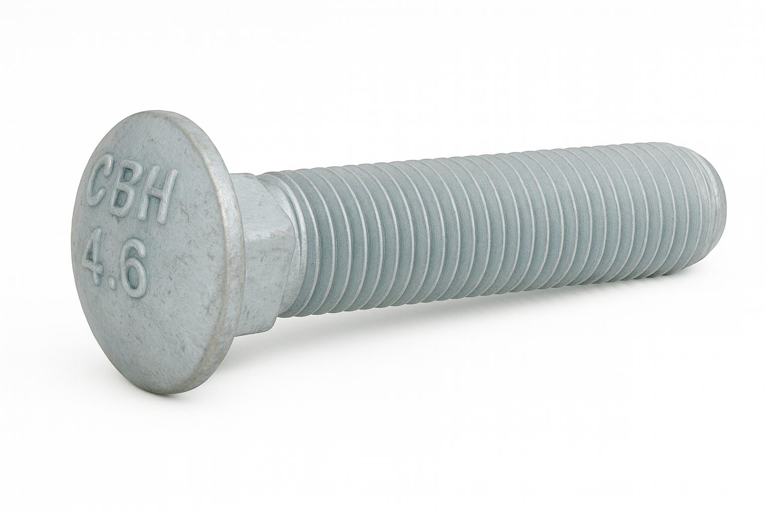 ROUND HEAD SQUARE NECK CARRIAGE BOLT-(DIN 603)-HALF THREAD-M20 X 2.5 X 200M-GRADE 4.6