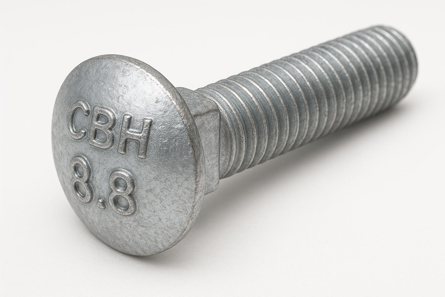 ROUND HEAD SQUARE NECK CARRIAGE BOLT-(DIN 603)-HALF THREAD-M20 X 2.5 X 200M-GRADE 8.8