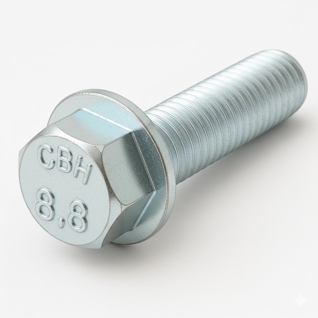 HEX FLANGE BOLT-(DIN 6921)-FULL THREAD-M8 X 1.25 X 25M-GRADE 8.8